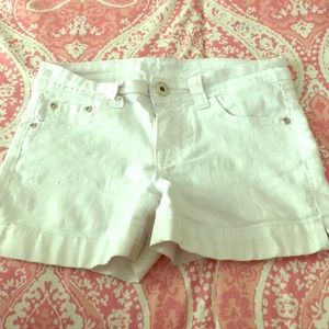Size 10 white jean shorts